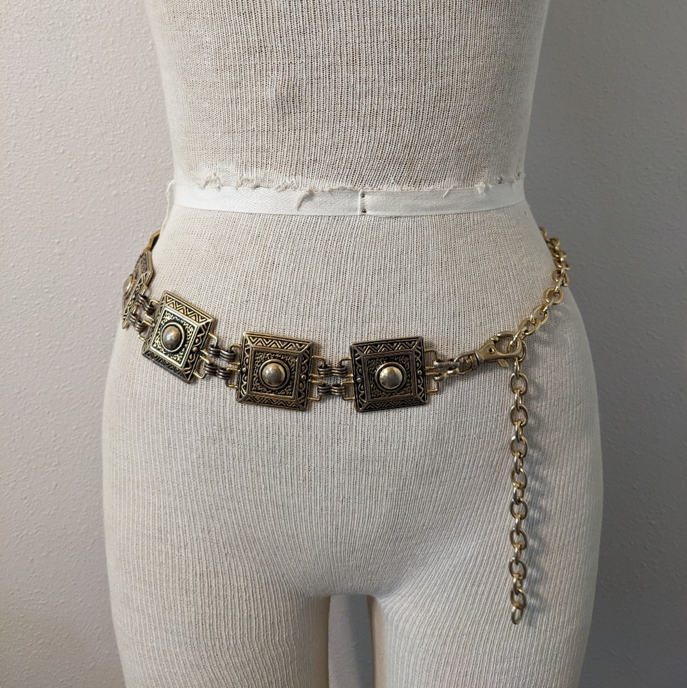 Vintage Gold Tone Chain Belt